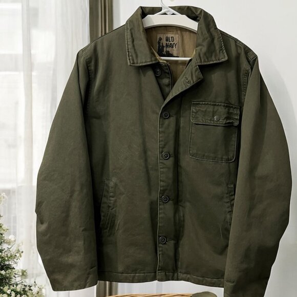 Vintage 2006 Old‎ Navy Men's Faded Thrashed Chore Barn Jacket Size L - Picture 1 of 13